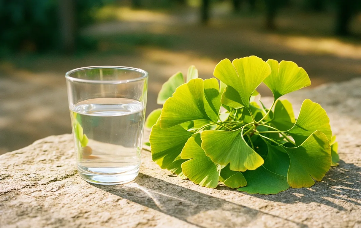 Hojas de Ginkgo biloba